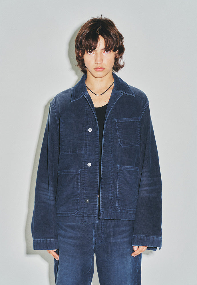 Tonywack - Indigo Garment-Dyed Corduroy Work Jacket (Faded Indigo) product image 6 | TRAB K-Fashion Australia