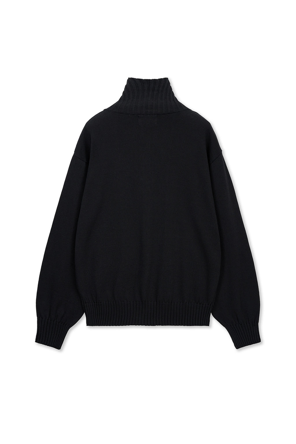 Matin Kim - High Neck Embroidered Logo Zip Up (Black) product image 2 | TRAB K-Fashion Australia