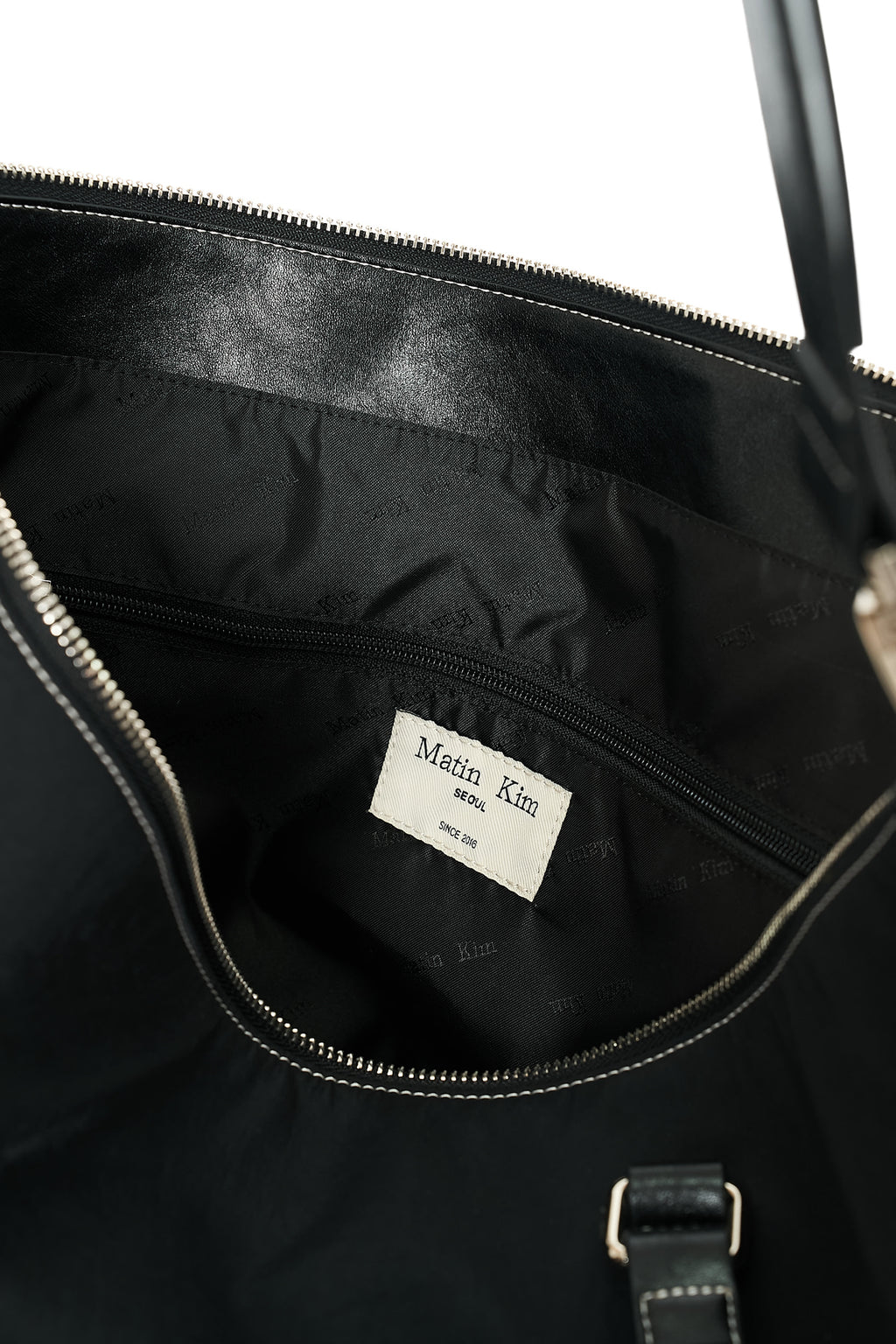 Matin Kim - Matin Logo Stitch Two Way Big Bag (Black) product image 6 | TRAB K-Fashion Australia