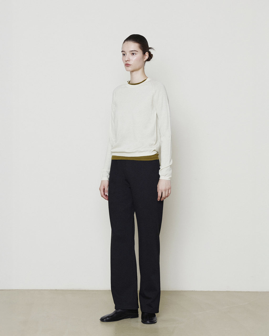 Brownyard - Super Fine Bound Neck Knit (Ivory) product image 2 | TRAB K-Fashion Australia