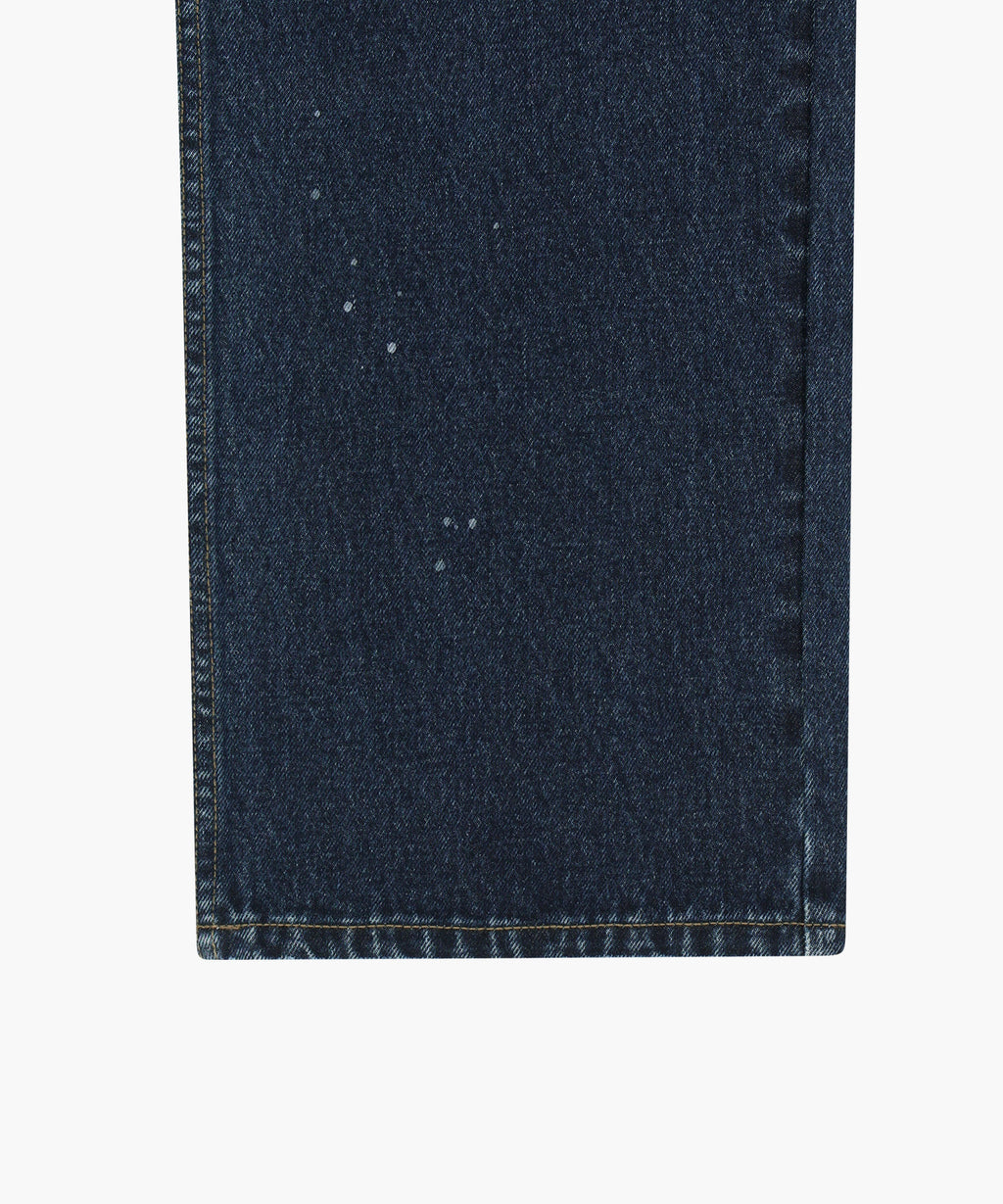 Marithe & Francois Girbaud - Semi-wide Painted Washed Denim Pants (Dark Blue) product image 6 | TRAB K-Fashion Australia
