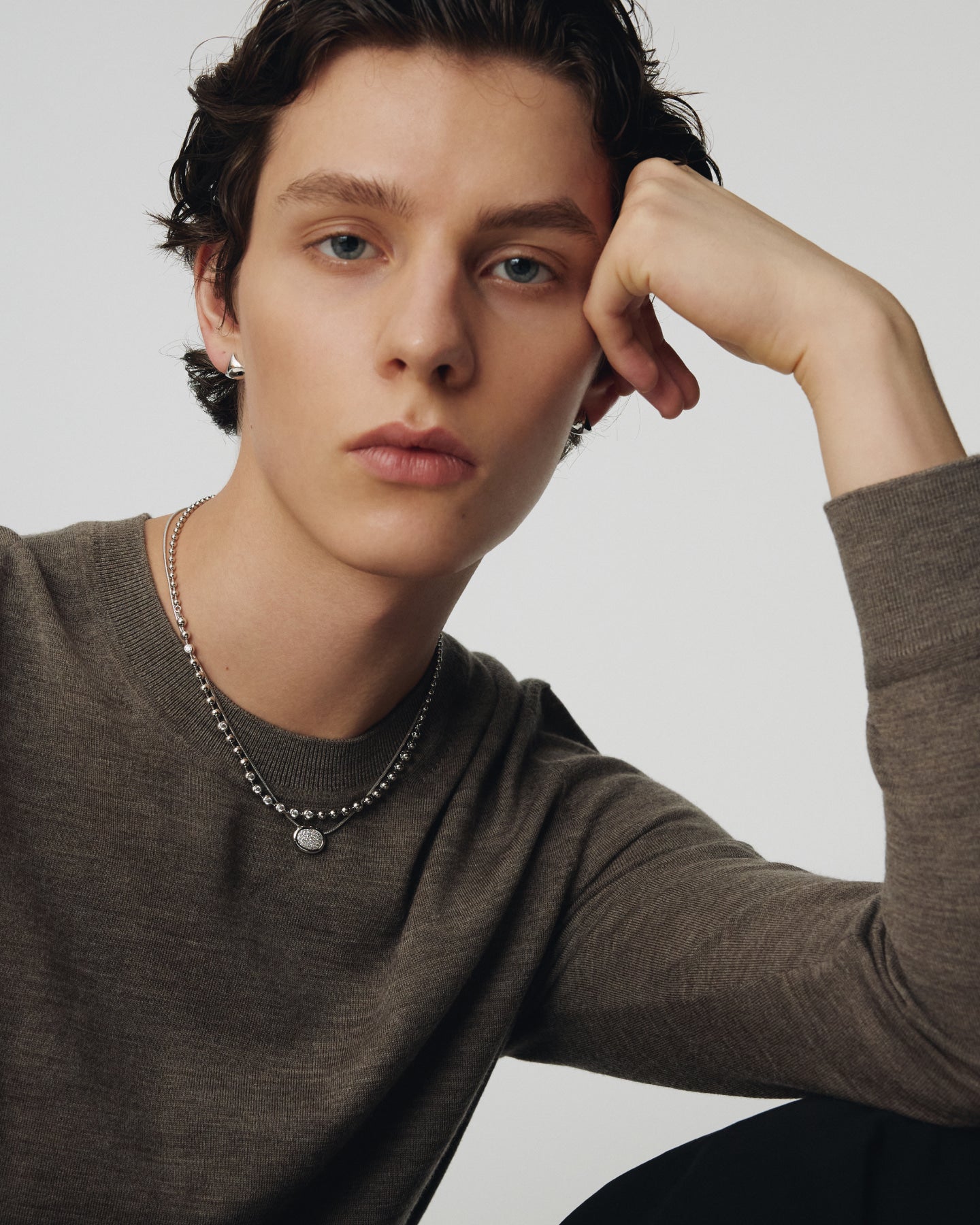 Numbering - Stone Ball Chain Necklace #3703 product image 6 | TRAB K-Fashion Australia