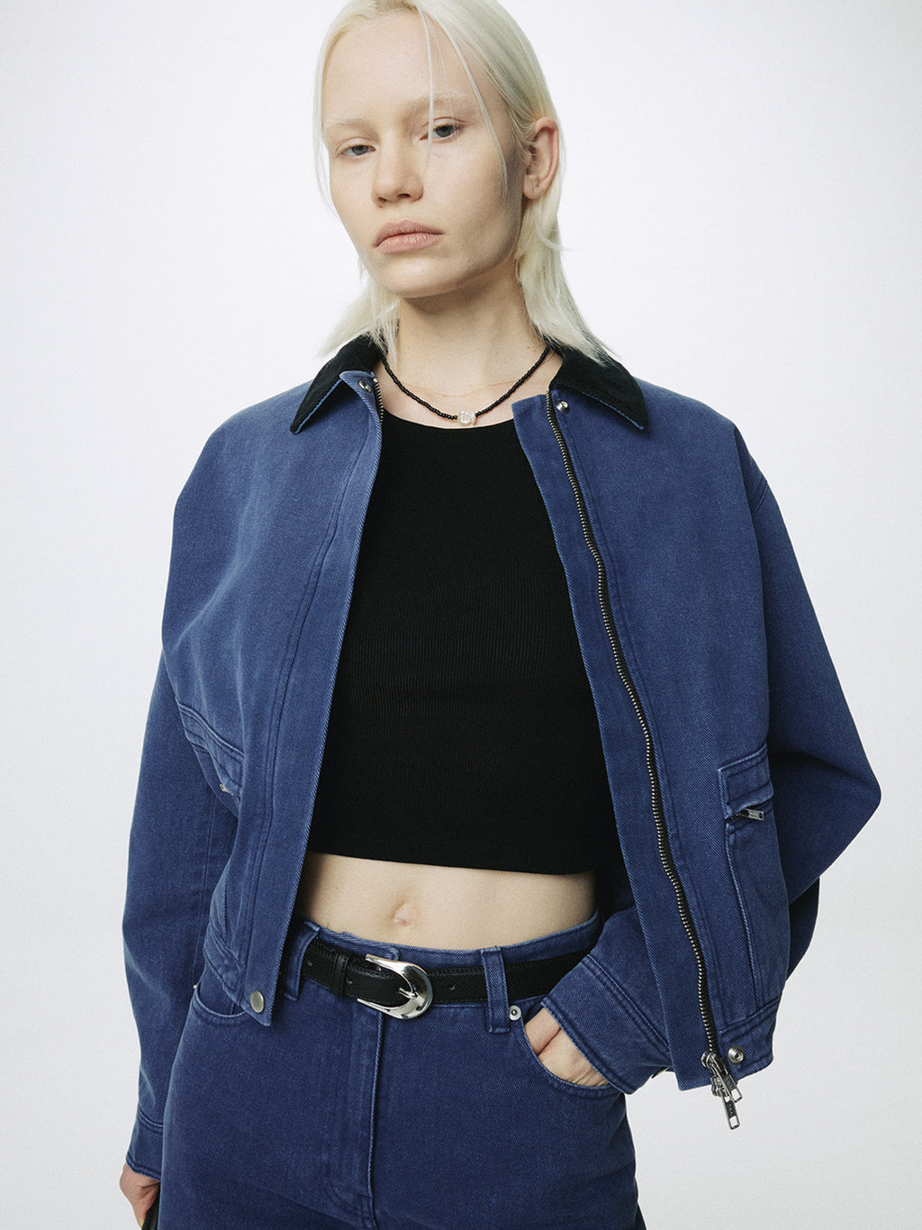 Tonywack - Cropped Work Jacket (Washed Blue) product image 8 | TRAB K-Fashion Australia