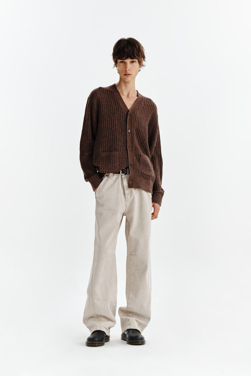Matin Kim - Hairy Crochet Cardigan (Brown) product image 9 | TRAB K-Fashion Australia