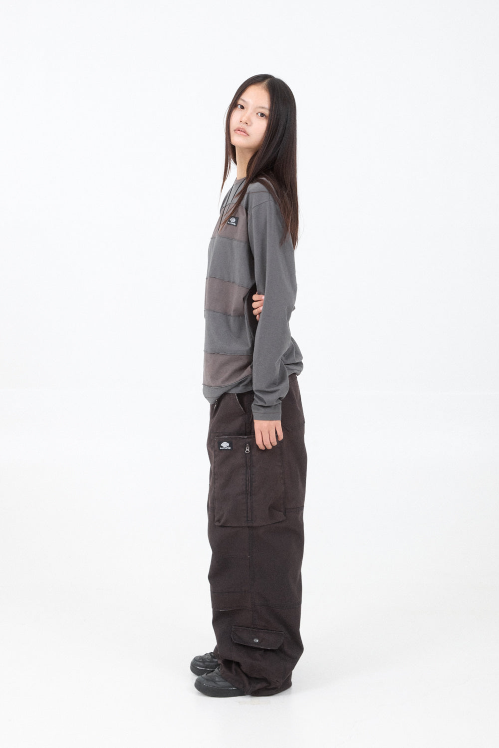 Hatchingroom - Zip Cargo Work Pants (Bleached Purple Brown) product image 7 | TRAB K-Fashion Australia