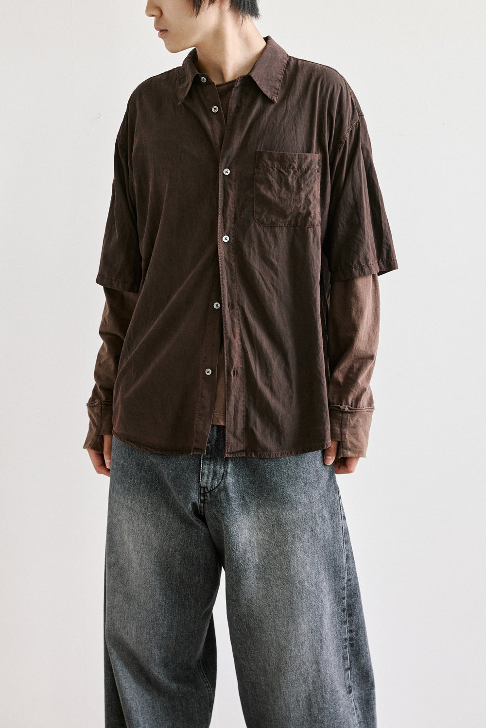 Hatchingroom - Rana Shirt 1/2 (Dark Burgundy) product image 12 | TRAB K-Fashion Australia