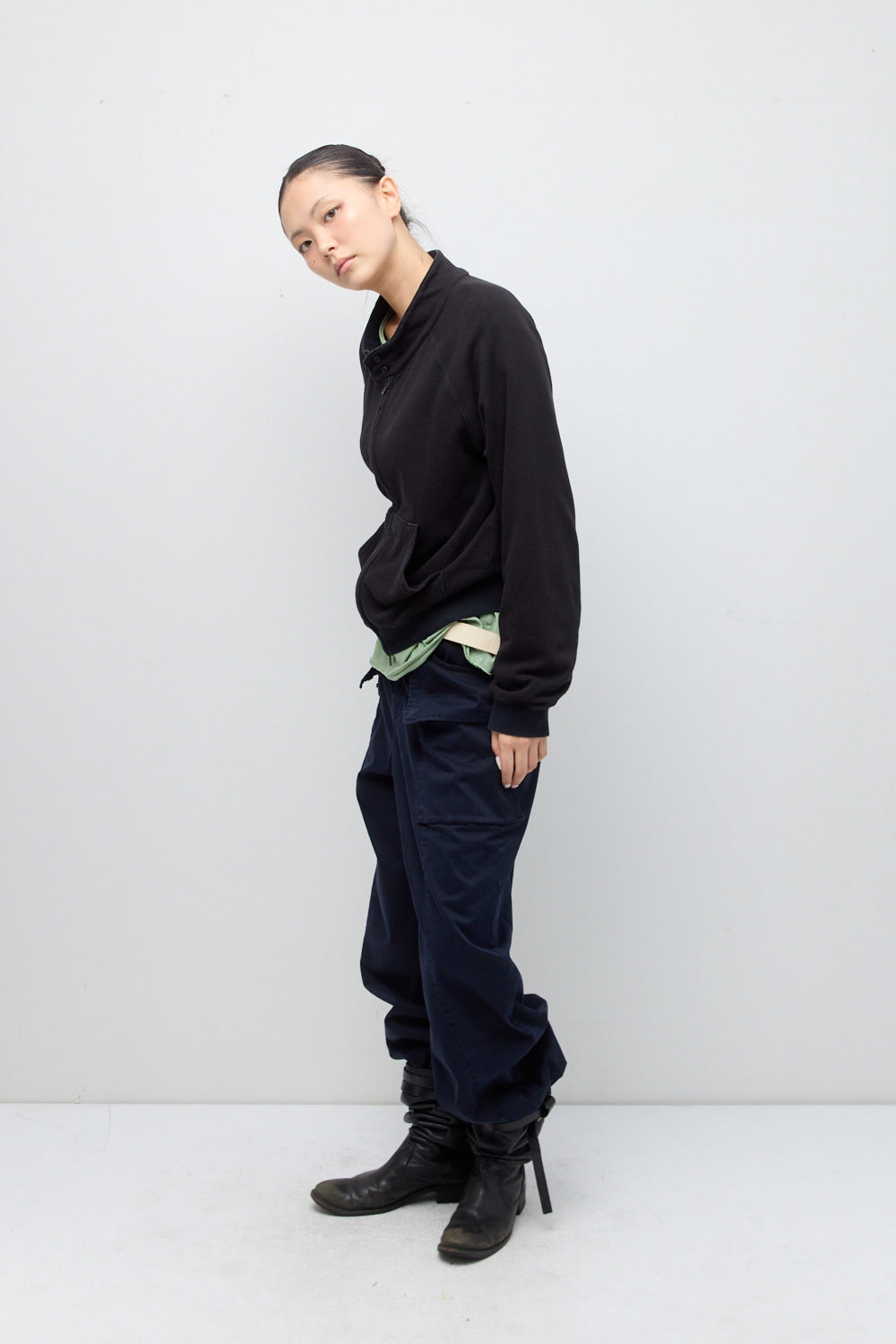 Hatchingroom - VTG Harrington Cardigan (Bleached Black) product image 8 | TRAB K-Fashion Australia