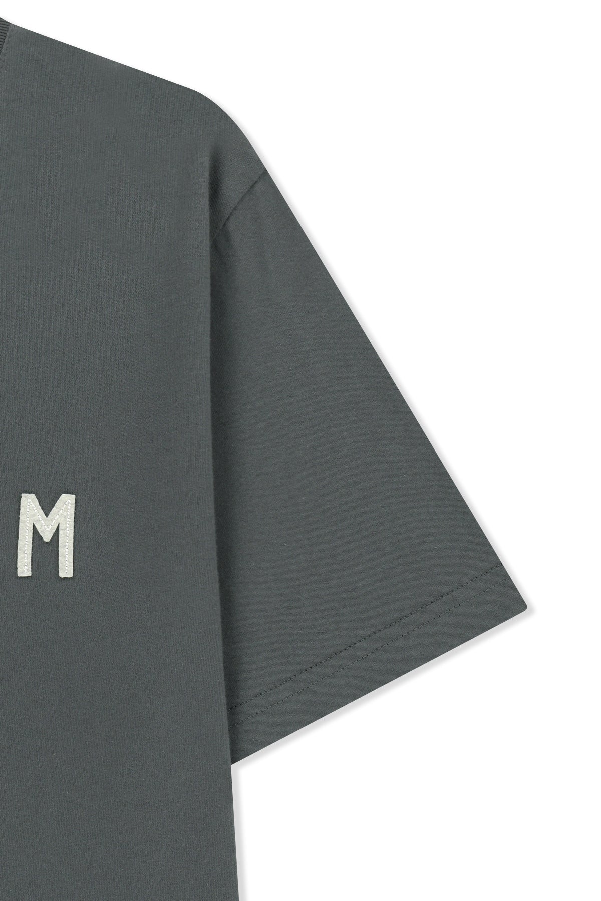Matin Kim - Applique Felt Logo Top (Charcoal) product image 4 | TRAB K-Fashion Australia
