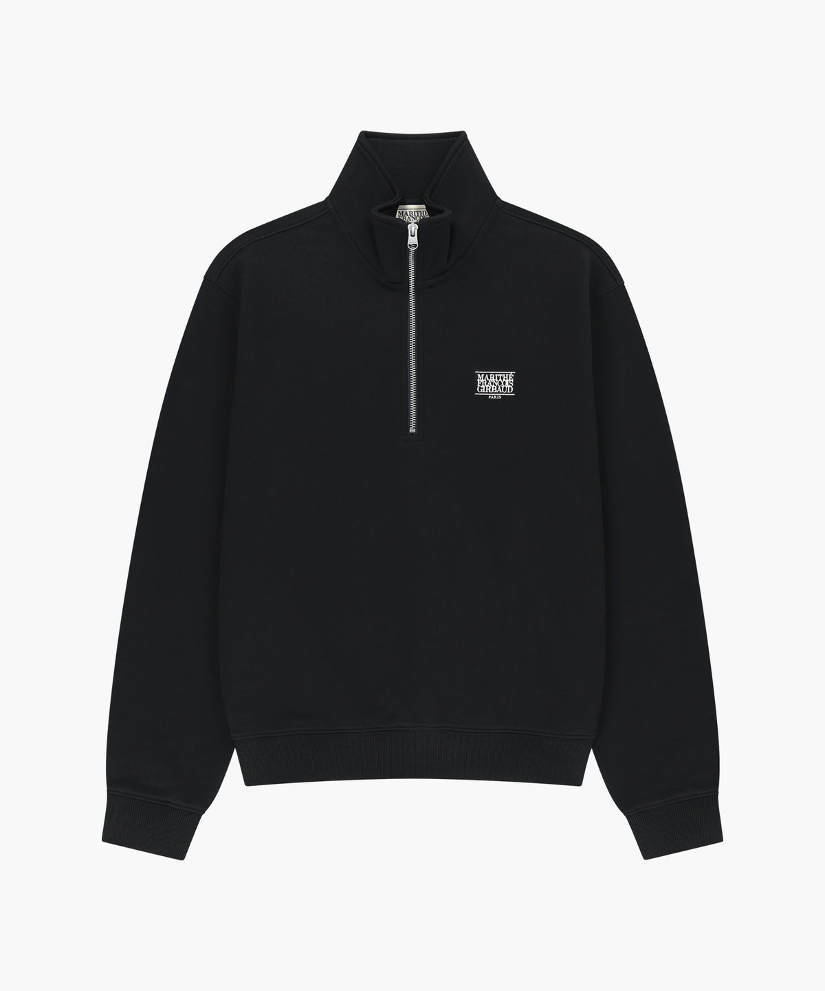 Marithe & Francois Girbaud - Small Classic Logo Half Zipup Sweatshirt (Black) product image 6 | TRAB K-Fashion Australia