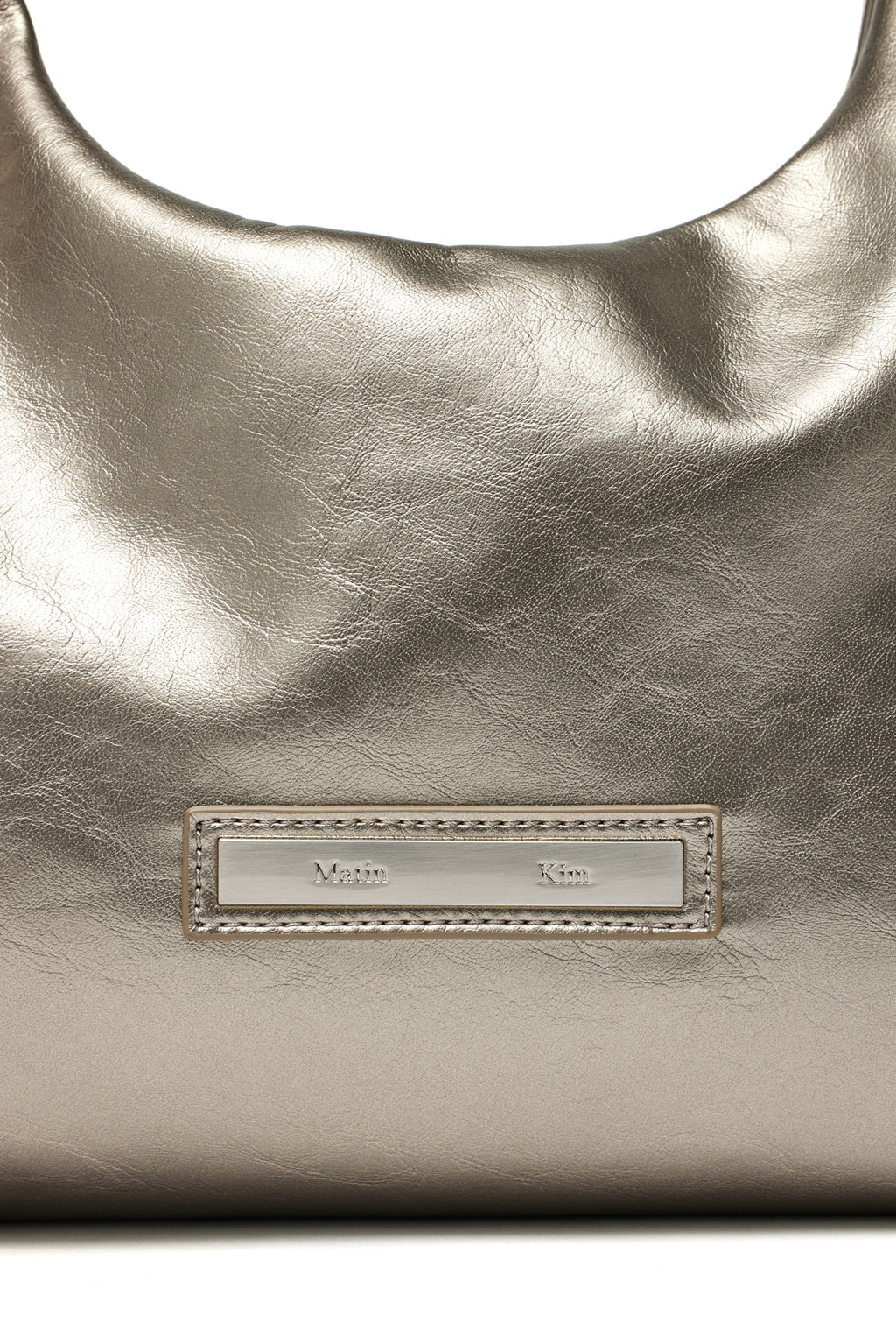 Matin Kim - Embossed Logo Leather Mini Tote Bag (Champagne) product image 3 | TRAB K-Fashion Australia