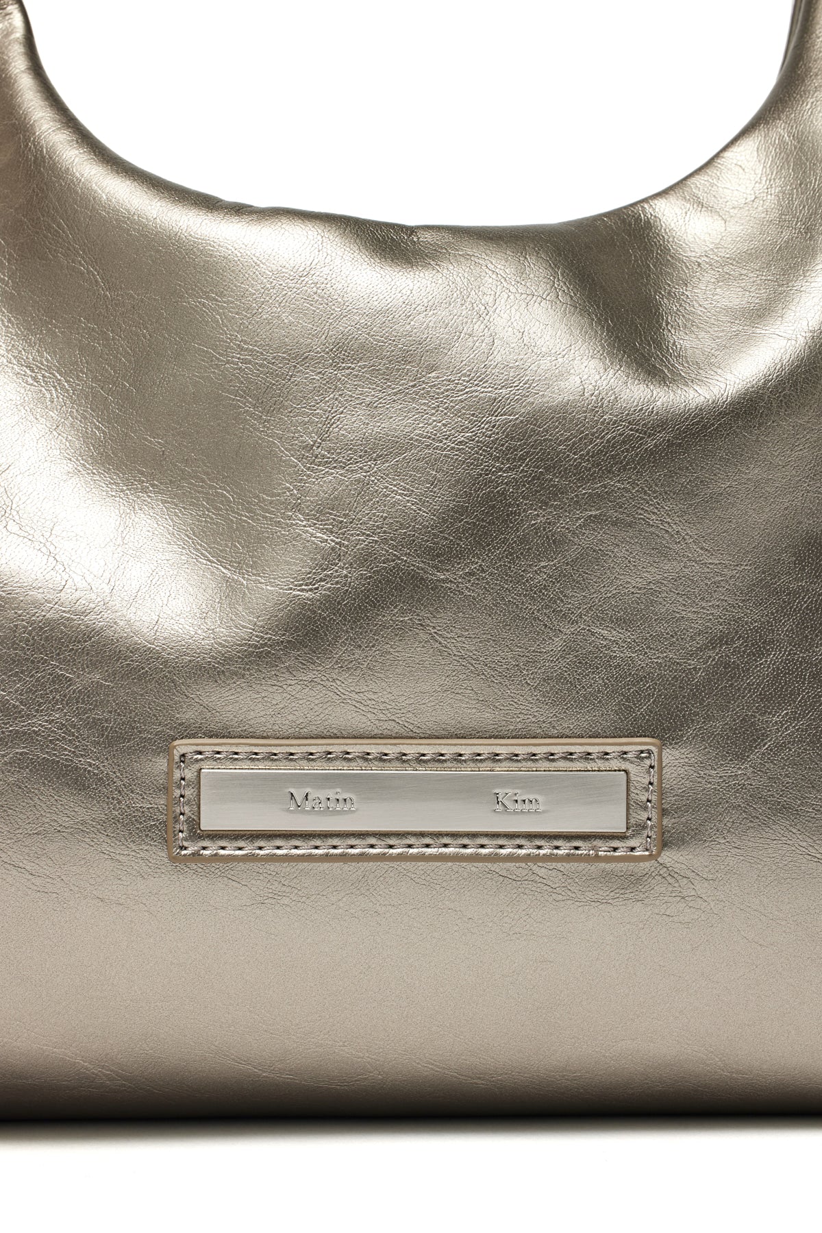 Matin Kim - Embossed Logo Leather Mini Tote Bag (Champagne) product image 3 | TRAB K-Fashion Australia