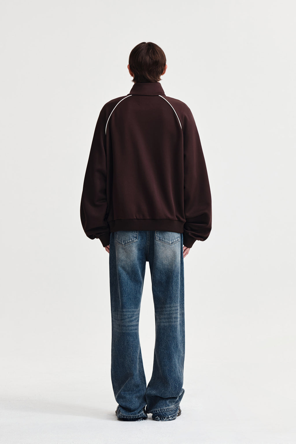 Matin Kim - Heart Logo Track Jumper (Brown) product image 13 | TRAB K-Fashion Australia