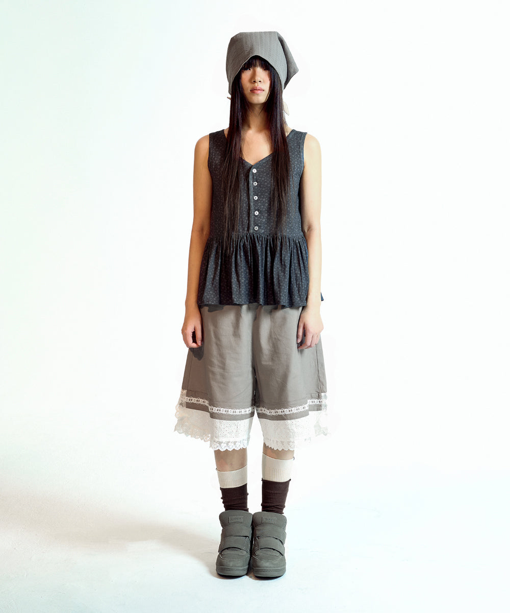 Coyseio - Dudu Ruffle Sleeveless (Charcoal) product image 7 | TRAB K-Fashion Australia