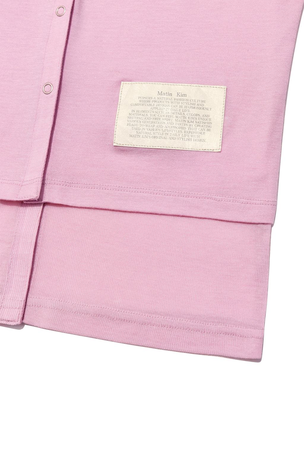 Matin Kim - Layered Snap Cardigan (Light Pink) product image 4 | TRAB K-Fashion Australia