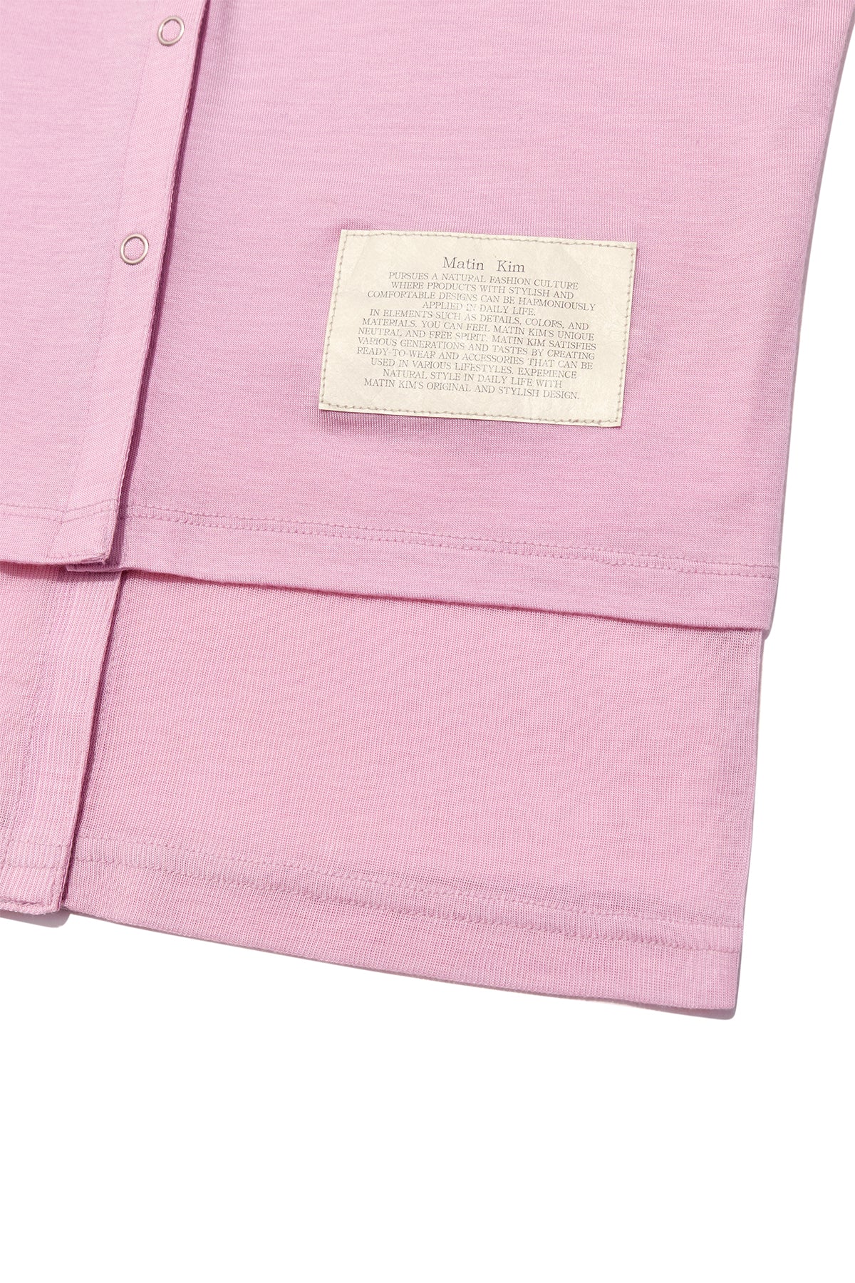 Matin Kim - Layered Snap Cardigan (Light Pink) product image 4 | TRAB K-Fashion Australia