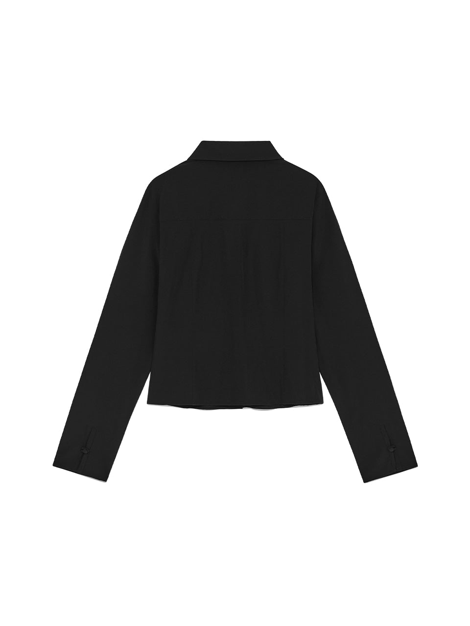 Kijun - Corsage Shirring Shirt (Black) product image 8 | TRAB K-Fashion Australia