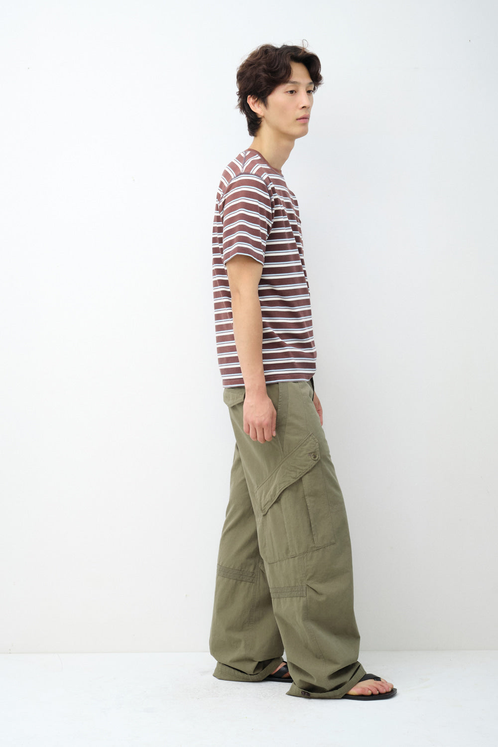 Hatchingroom - Bleached Stripe Tee (Brown) product image 5 | TRAB K-Fashion Australia