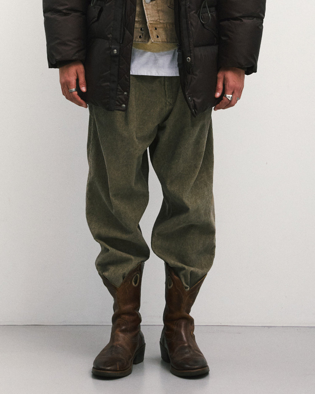 Eastlogue - Double Pleats Comfy Pants (Sand Corduroy) product image 2 | TRAB K-Fashion Australia