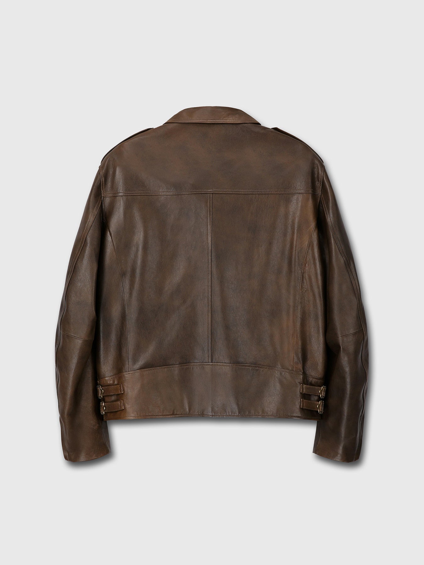 Tonywack - Oversized Vegetable Lamb Leather Jacket (Brown) product image 9 | TRAB K-Fashion Australia