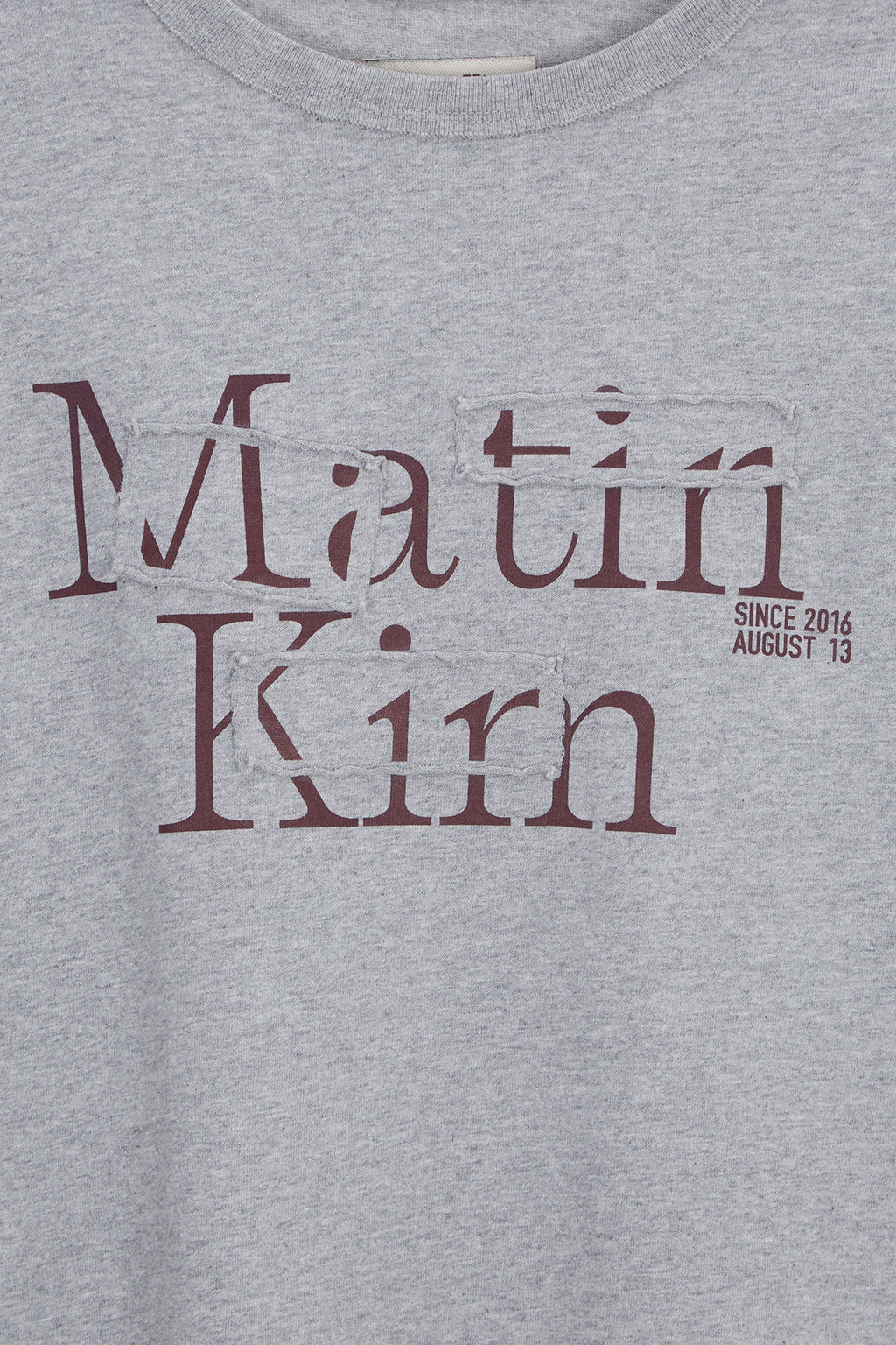 Matin Kim - Patch Graphic Long Sleeve Top (Grey) product image 4 | TRAB K-Fashion Australia