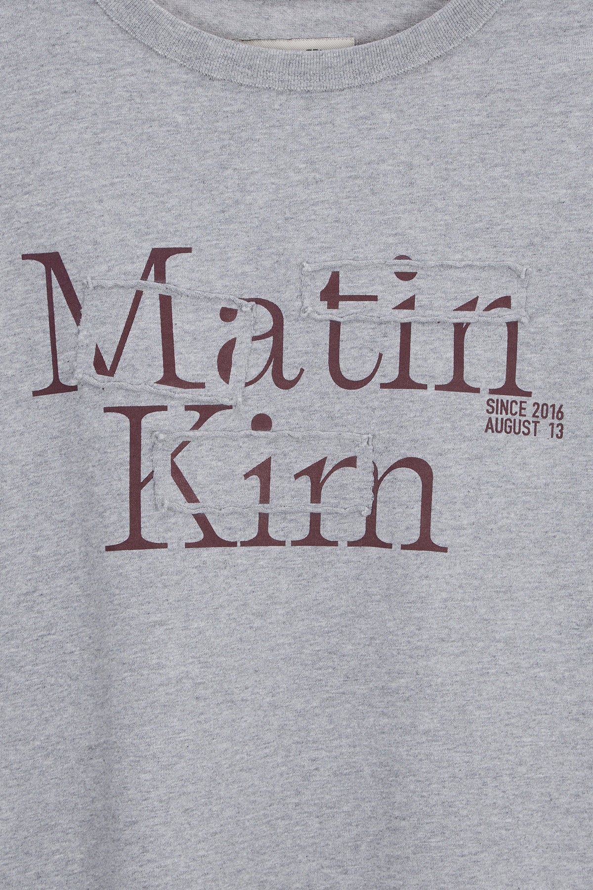 Matin Kim - Patch Graphic Long Sleeve Top (Grey) product image 4 | TRAB K-Fashion Australia