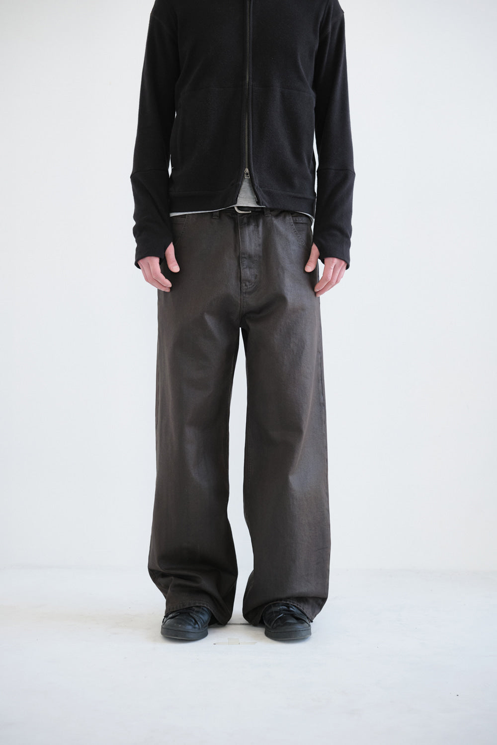 Hatchingroom - Waxed Jeans (Dark Brown) product image 4 | TRAB K-Fashion Australia