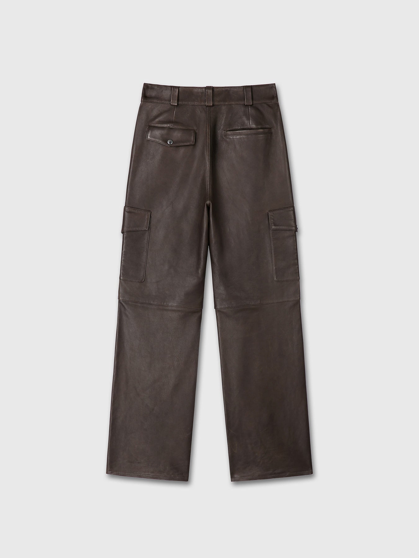 Tonywack - Naked Lamb Leather Wide Cargo Pants (Brown) product image 8 | TRAB K-Fashion Australia