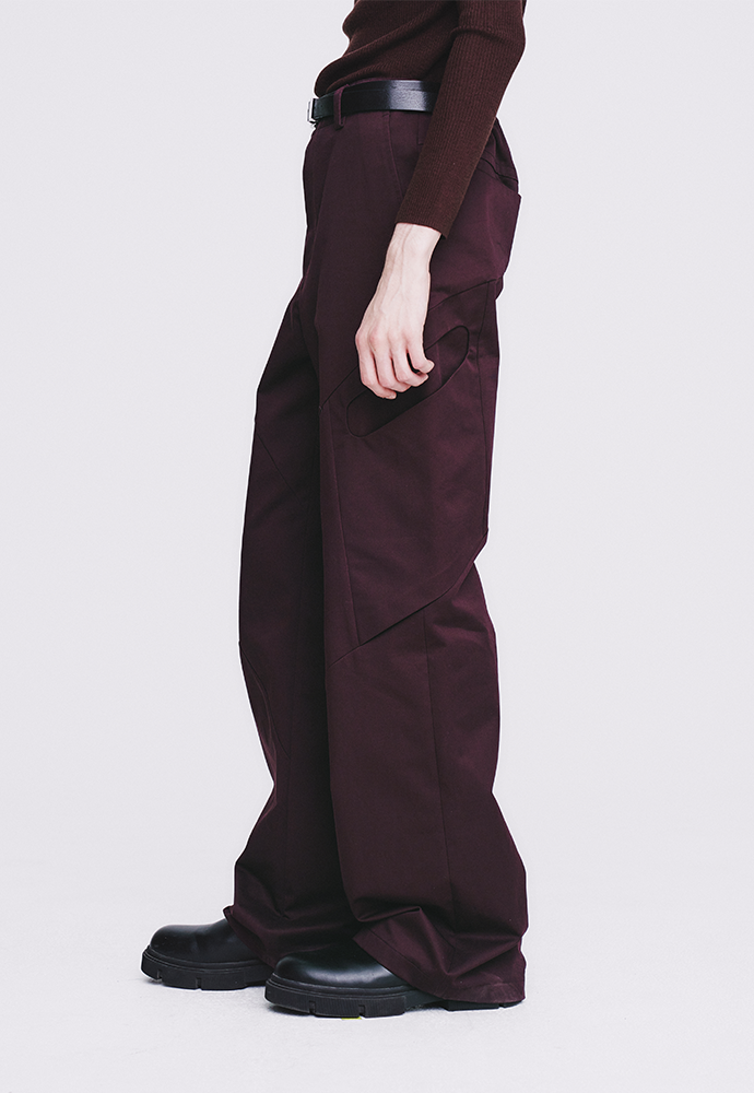 Tonywack - High Density Curved Multi-Pocket Pants (Dark Burgundy) product image 5 | TRAB K-Fashion Australia