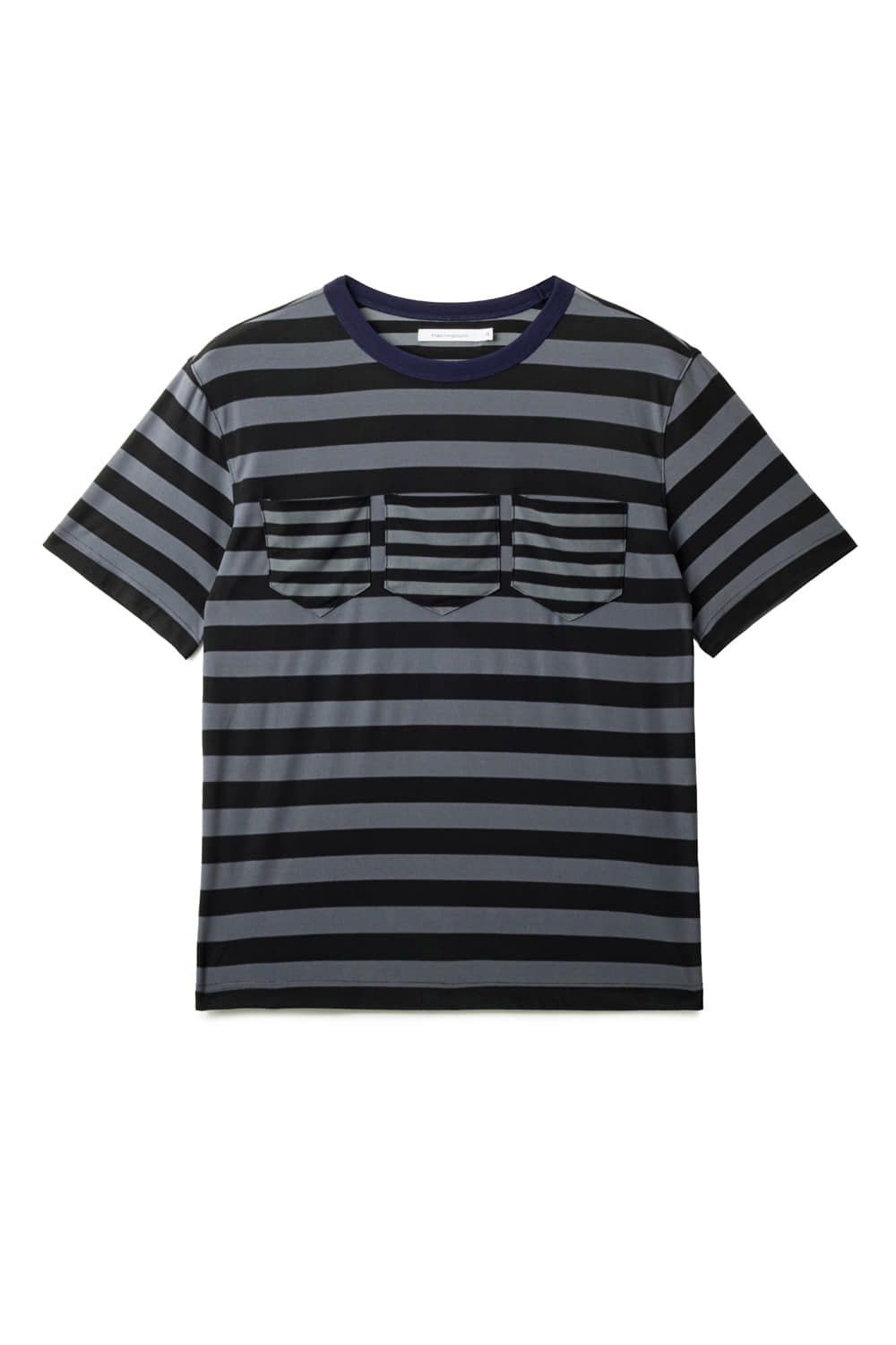 Hatchingroom - Triple Pocket Tee Stripe (Graphite) product image 1 | TRAB K-Fashion Australia