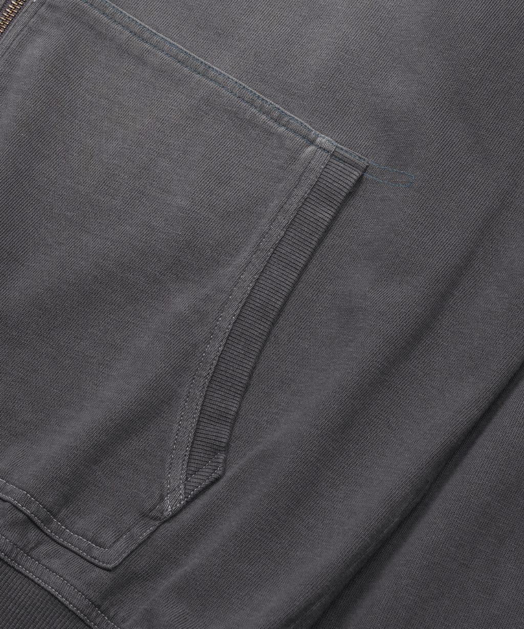 San San Gear - Washed Hoodie Zip-Up (Charcoal) product image 7 | TRAB K-Fashion Australia