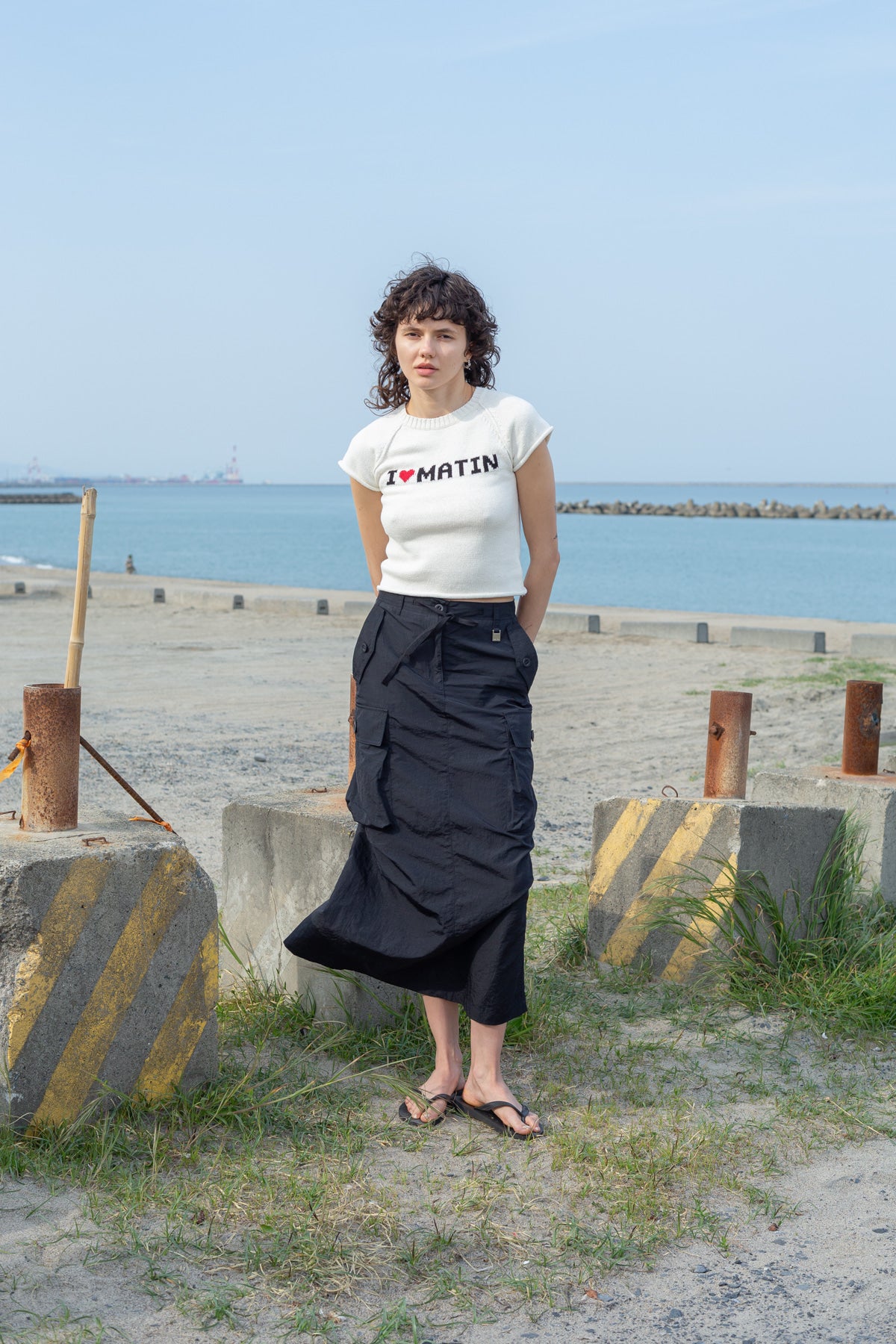 Matin Kim - String Nylon Cargo Skirt (Black) product image 8 | TRAB K-Fashion Australia