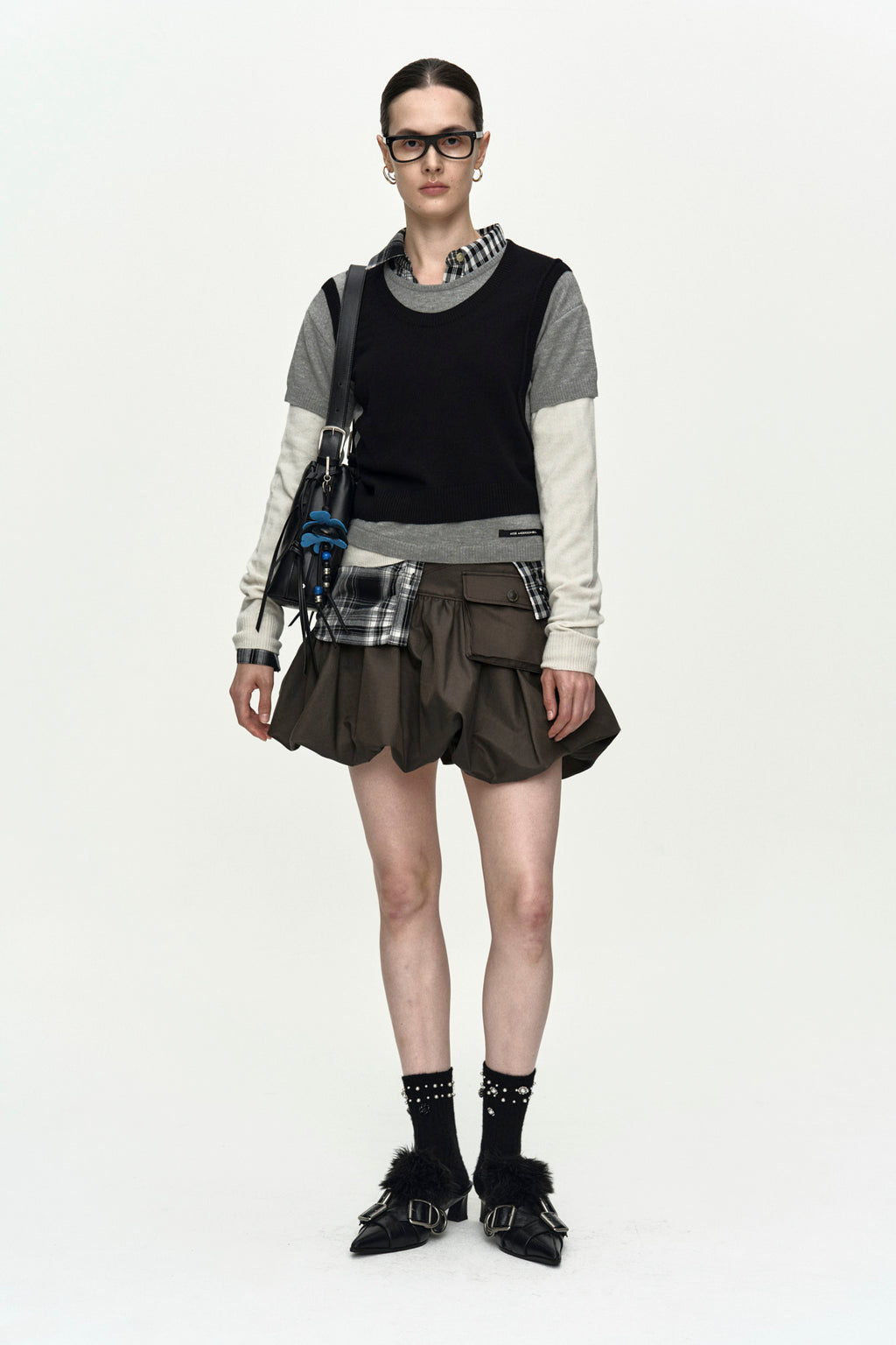 Andersson Bell - Tres Over Layered Sweater (Black) product image 2 | TRAB K-Fashion Australia