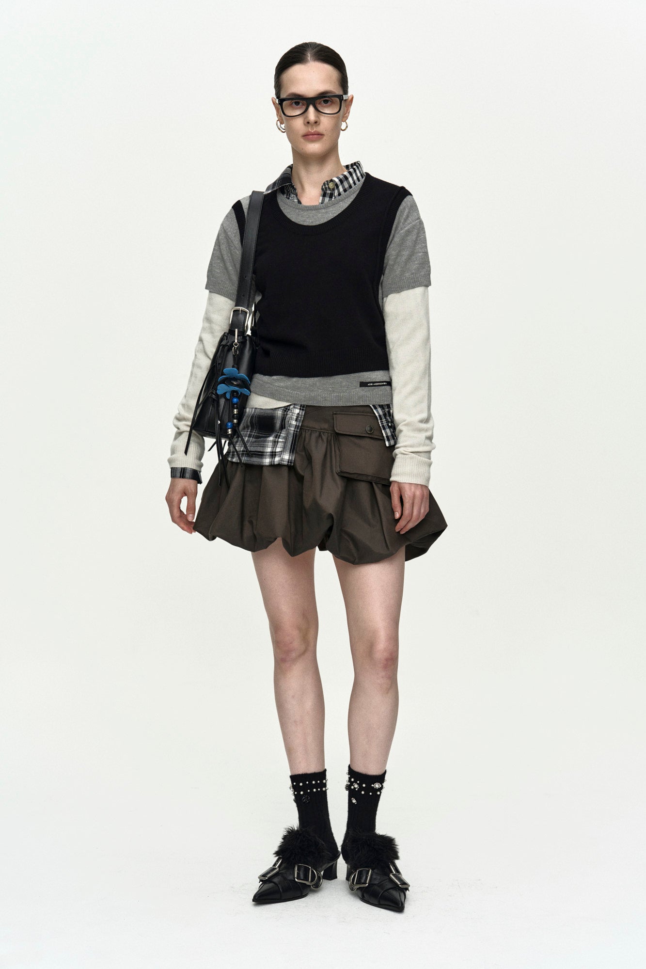 Andersson Bell - Tres Over Layered Sweater (Black) product image 2 | TRAB K-Fashion Australia