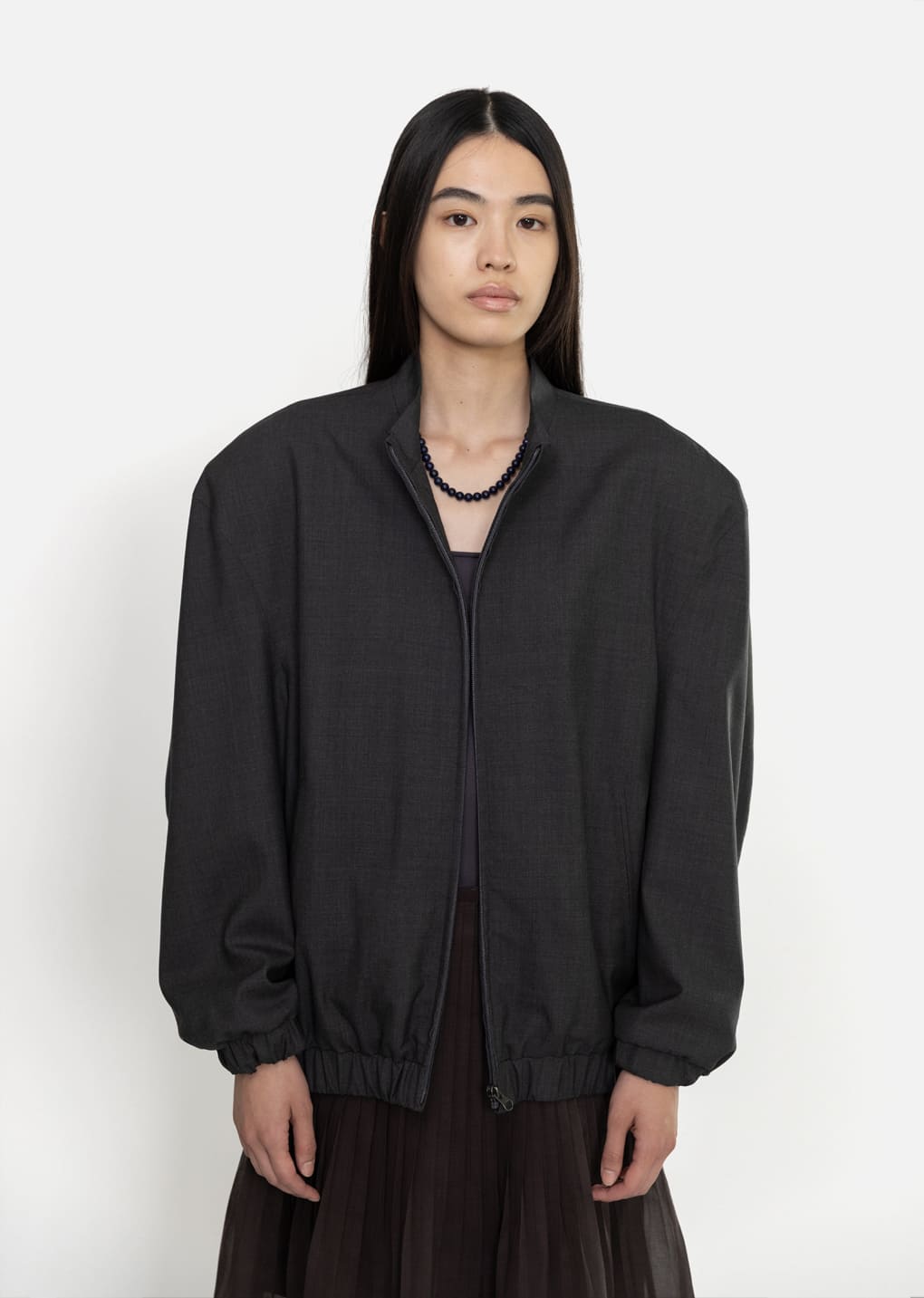 Amomento - Wool Oversize Blouson (Charcoal) product image 6 | TRAB K-Fashion Australia