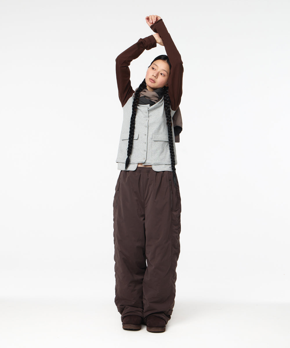 Coyseio - Puckering Padded Pants (Brown) product image 3 | TRAB K-Fashion Australia
