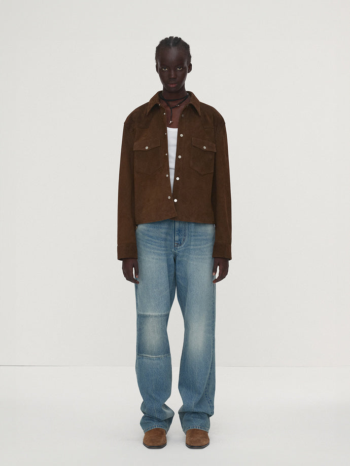 Tonywack - Straight-Leg Knee Panel Denim Jeans (Washed Vintage Light Blue) product image 4 | TRAB K-Fashion Australia