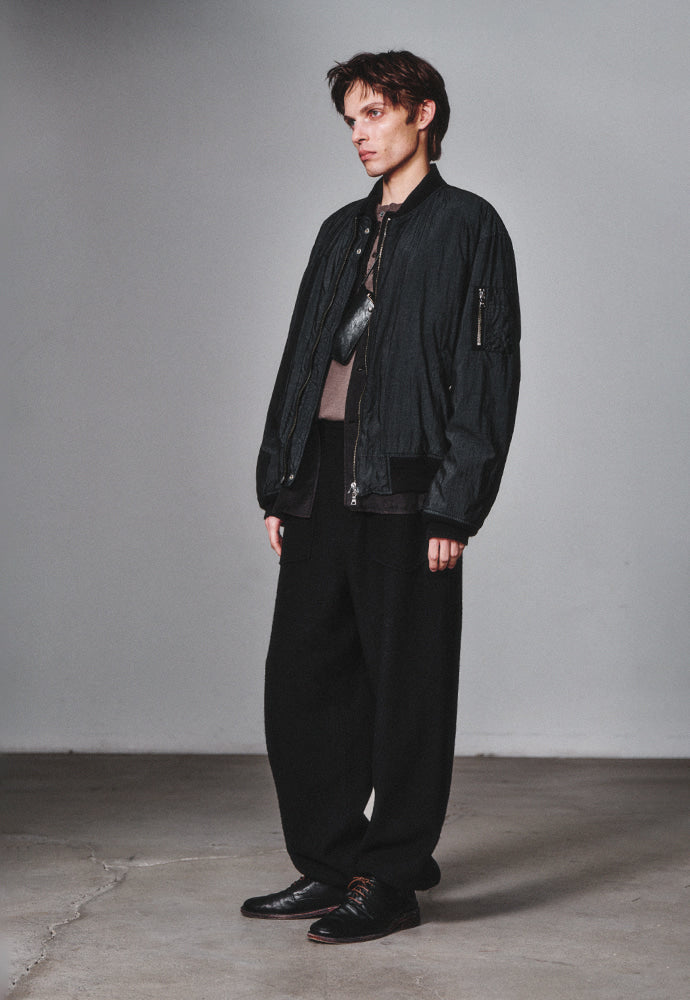 Art if acts - Garment-Dyed Rayon Ma-1 (Dusty Black) product image 2 | TRAB K-Fashion Australia