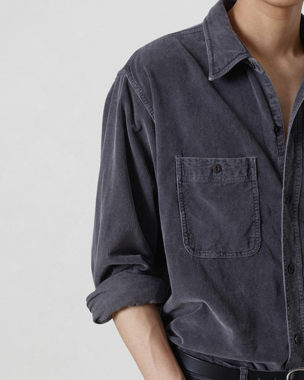 Brownyard - Garment Dyed Corduroy Shirt (Navy) product image 5 | TRAB K-Fashion Australia