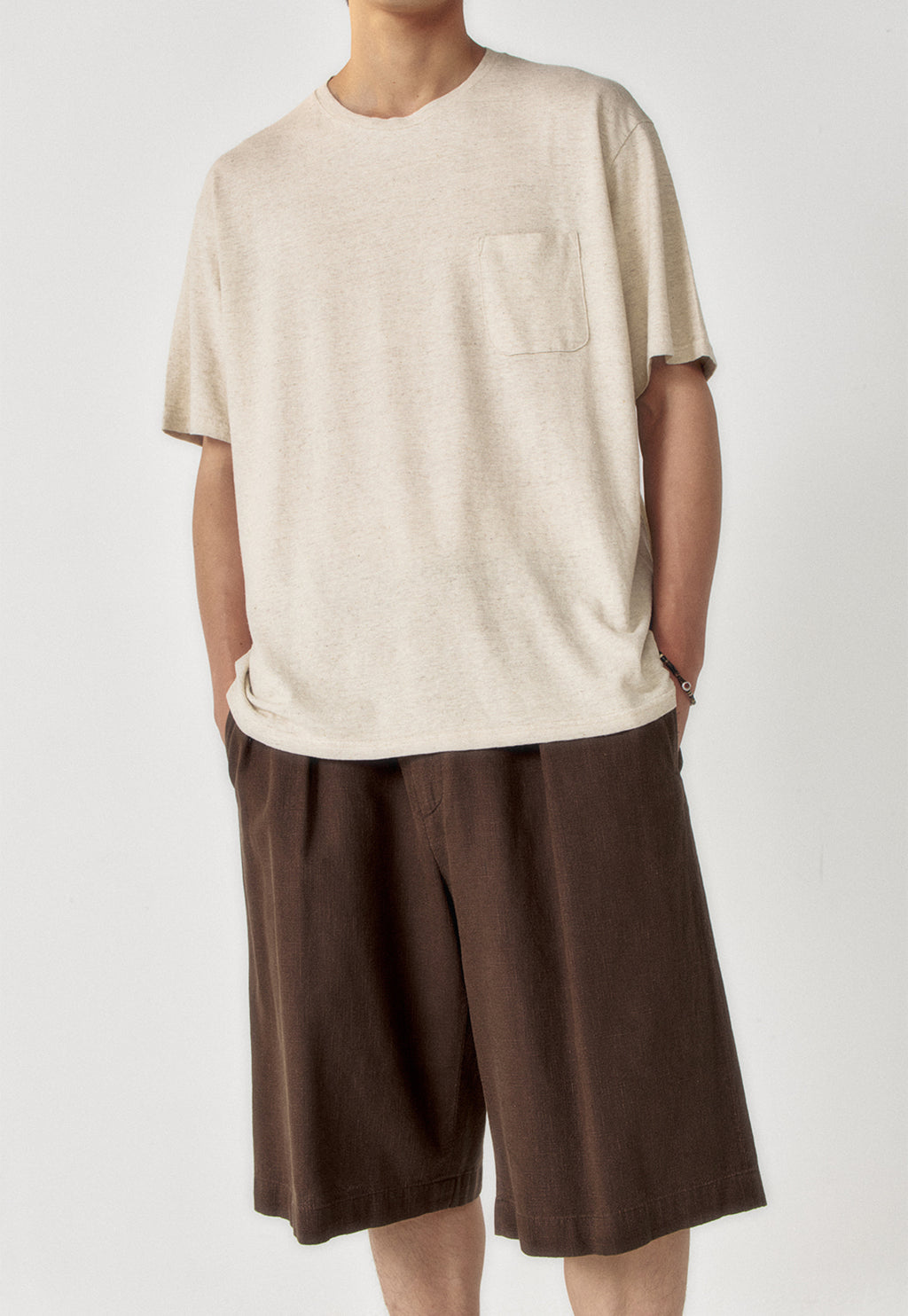 Art if acts - Washed Linen Bermuda Shorts (Wood) product image 5 | TRAB K-Fashion Australia