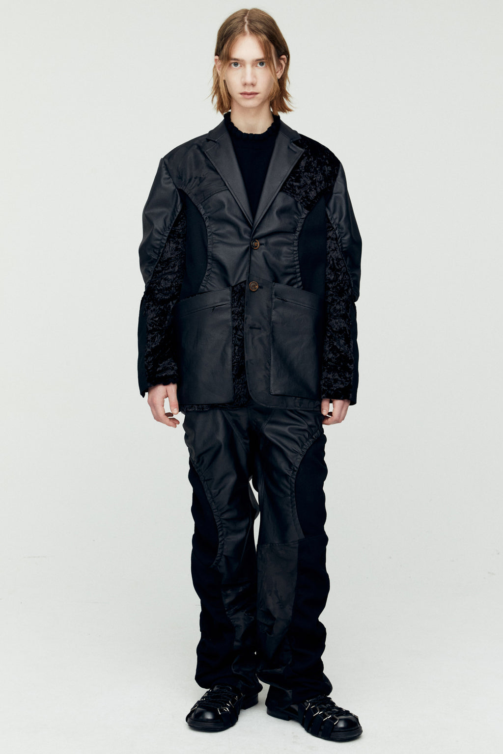 Andersson Bell - Flight Mix Jacket (Black) product image 2 | TRAB K-Fashion Australia