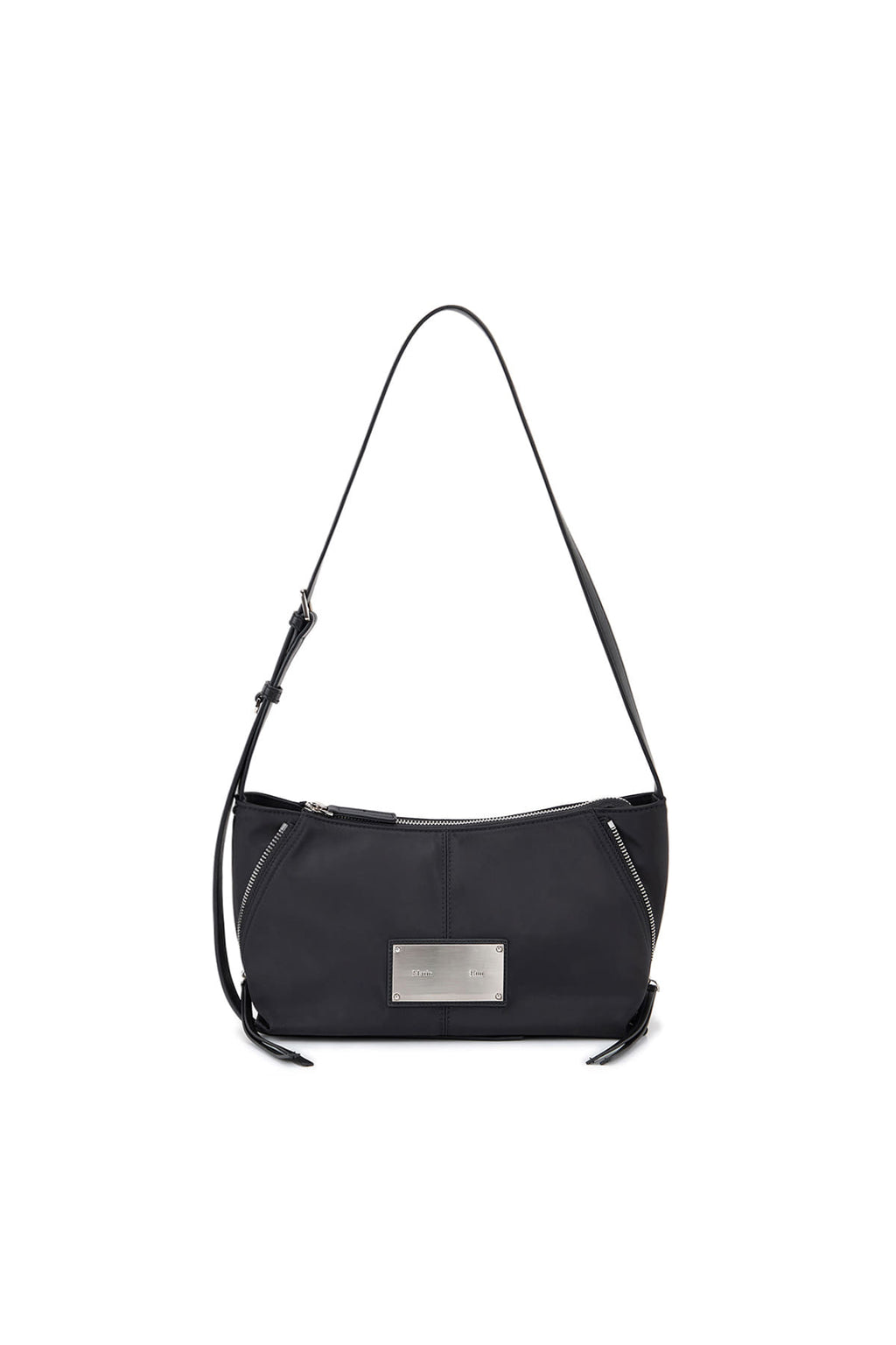 Matin Kim - Side Zipper Fabric Two Way Bag (Black) product image 1 | TRAB K-Fashion Australia