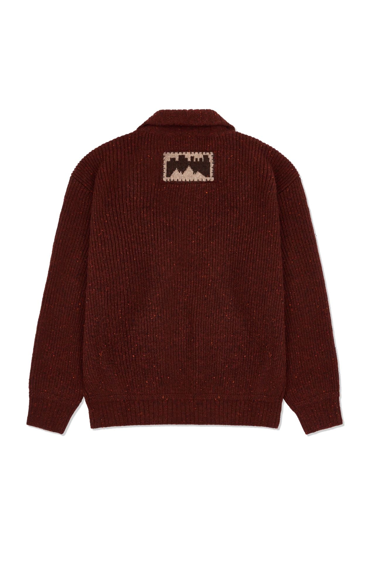 Ioedle - Building Forest Wool Blend Half Zip-Up Knit Pullover (Red Brown) product image 3 | TRAB K-Fashion Australia