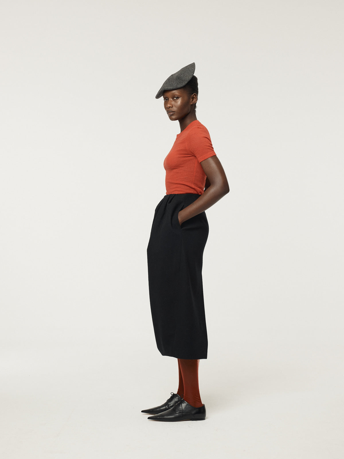 Recto - Waist Volume Tulip Skirt (Black) product image 3 | TRAB K-Fashion Australia
