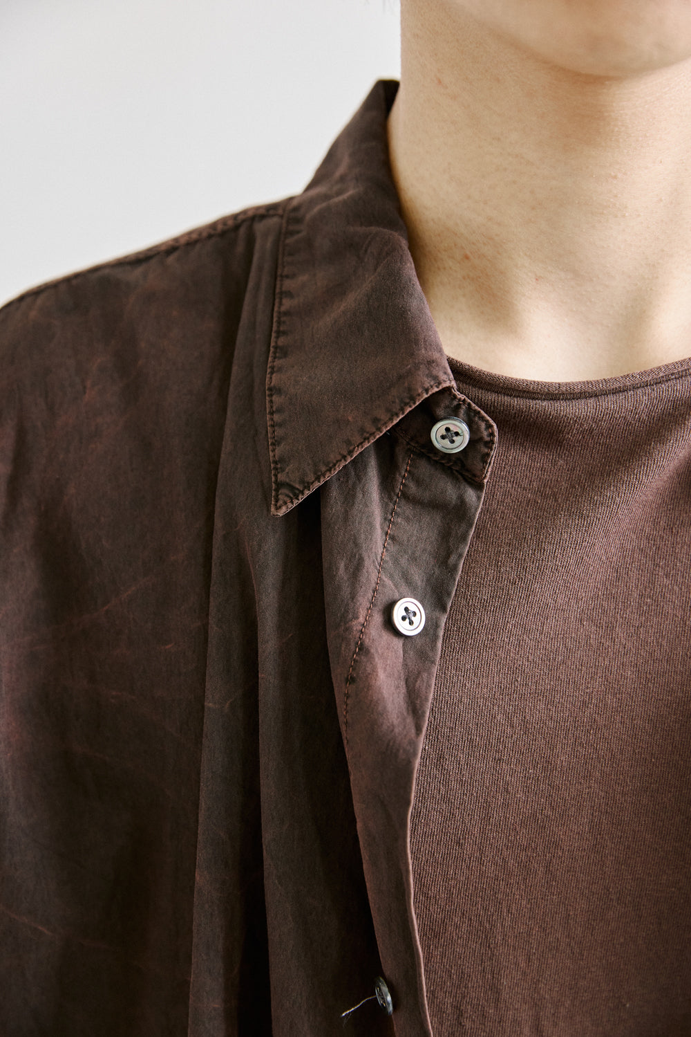 Hatchingroom - Rana Shirt 1/2 (Dark Burgundy) product image 13 | TRAB K-Fashion Australia