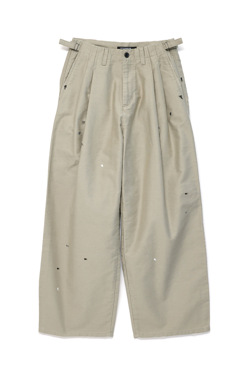 Hatchingroom - Two Pleats Trousers Moleskin (Beige) product image 1 | TRAB K-Fashion Australia