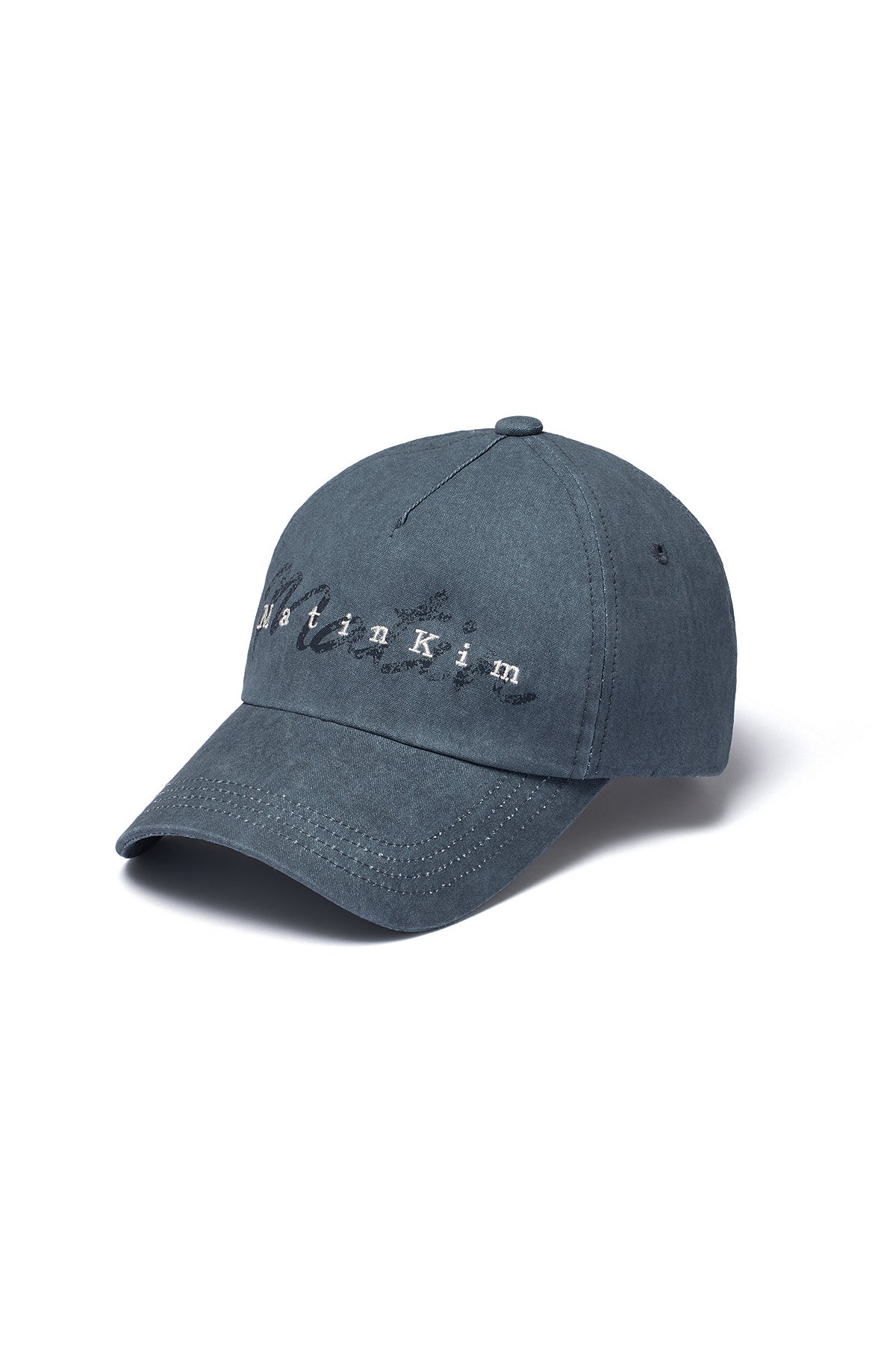 Matin Kim - Cotton Washed Crack Logo Ball Cap (Blue) product image 2 | TRAB K-Fashion Australia
