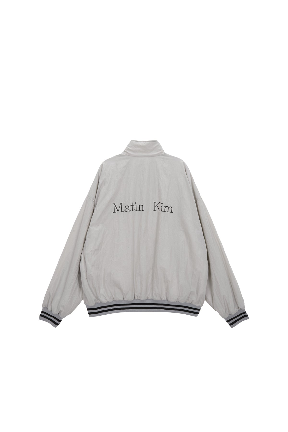 Matin Kim - Reversible Coating Track Jumper (Grey) product image 1 | TRAB K-Fashion Australia