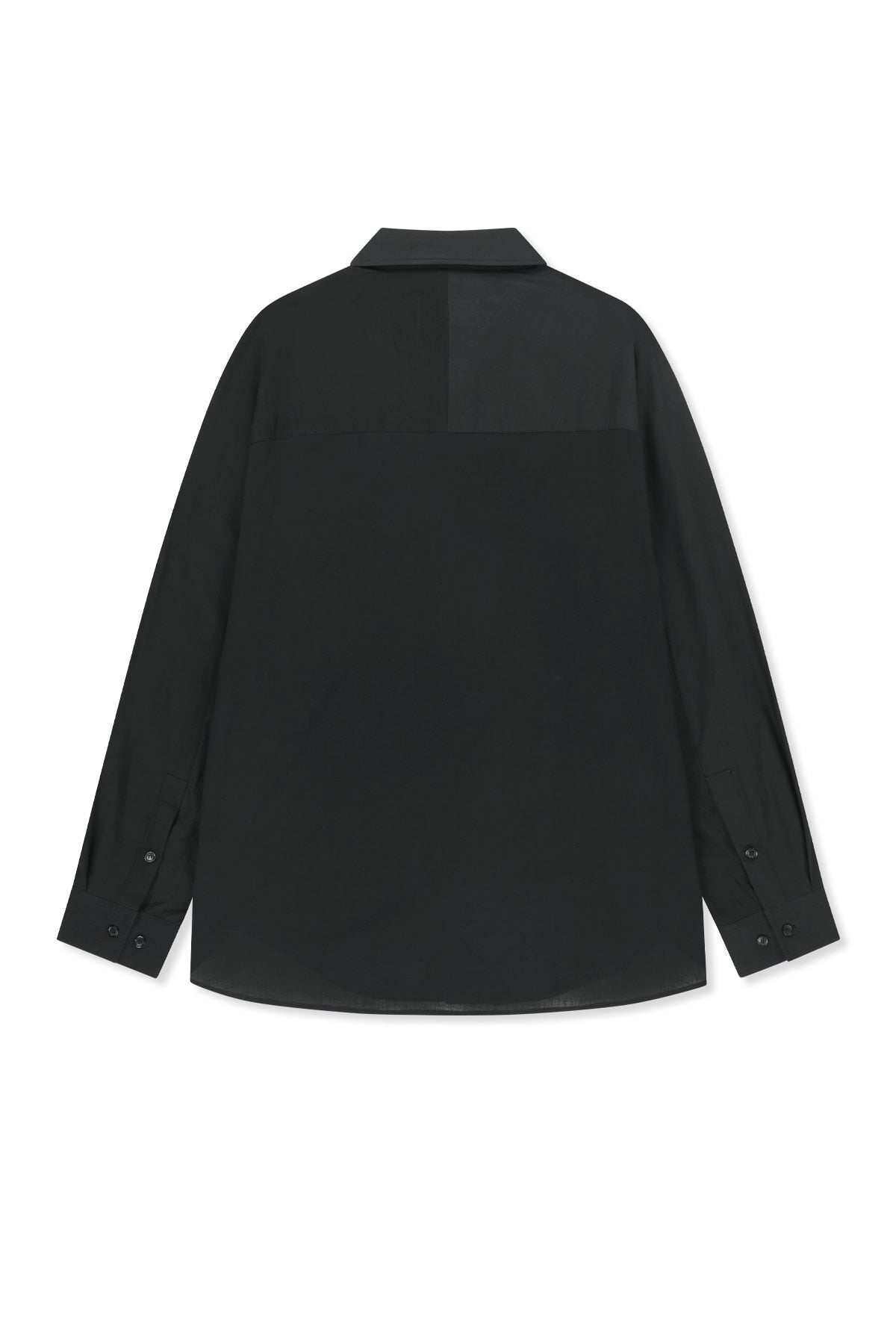 Matin Kim - Mixed Panel Over Fit Shirt (Black) product image 3 | TRAB K-Fashion Australia
