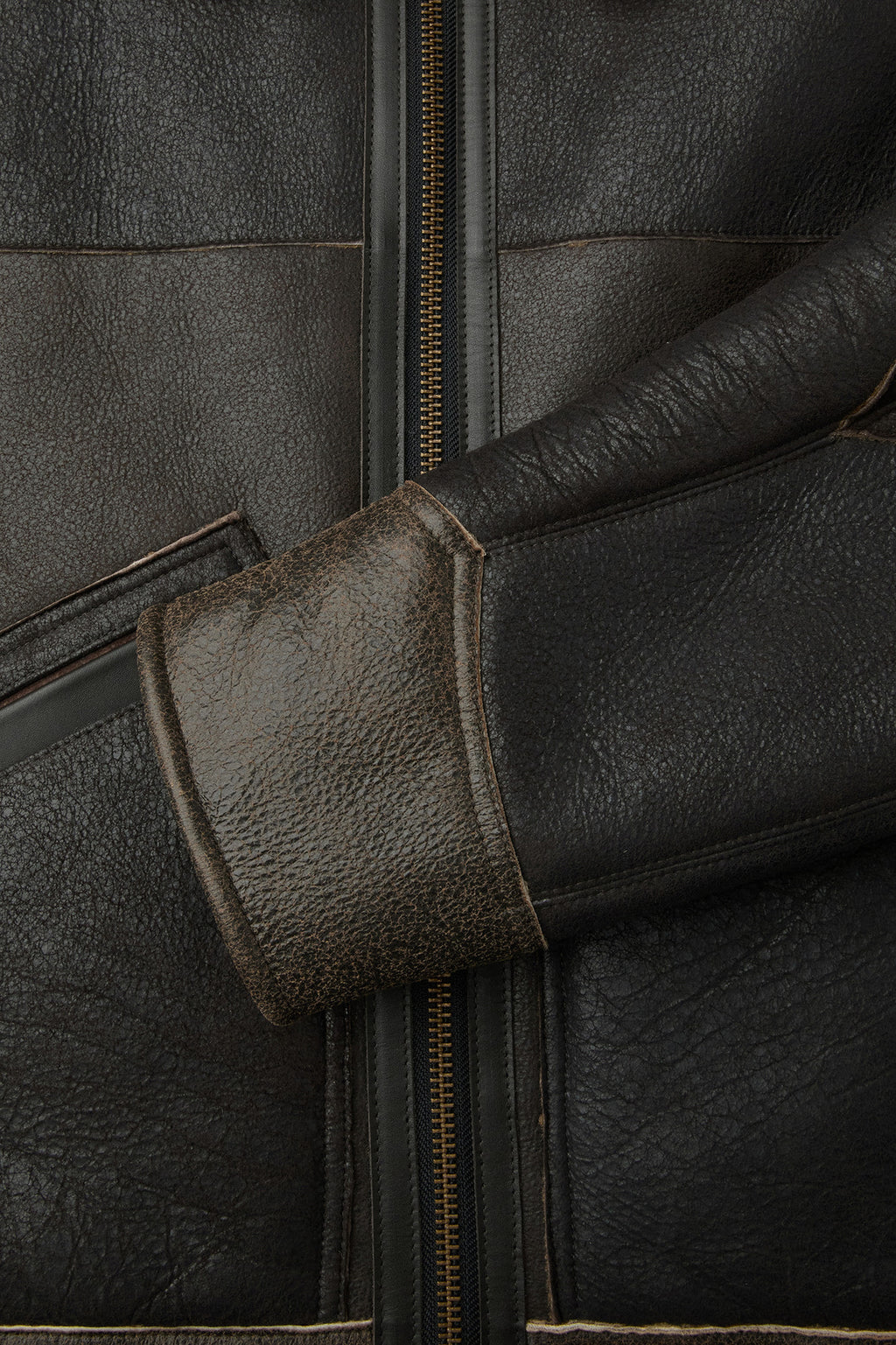 Coor - Multi Color Patchwork Shearling Jacket (Multi Brown) product image 6 | TRAB K-Fashion Australia