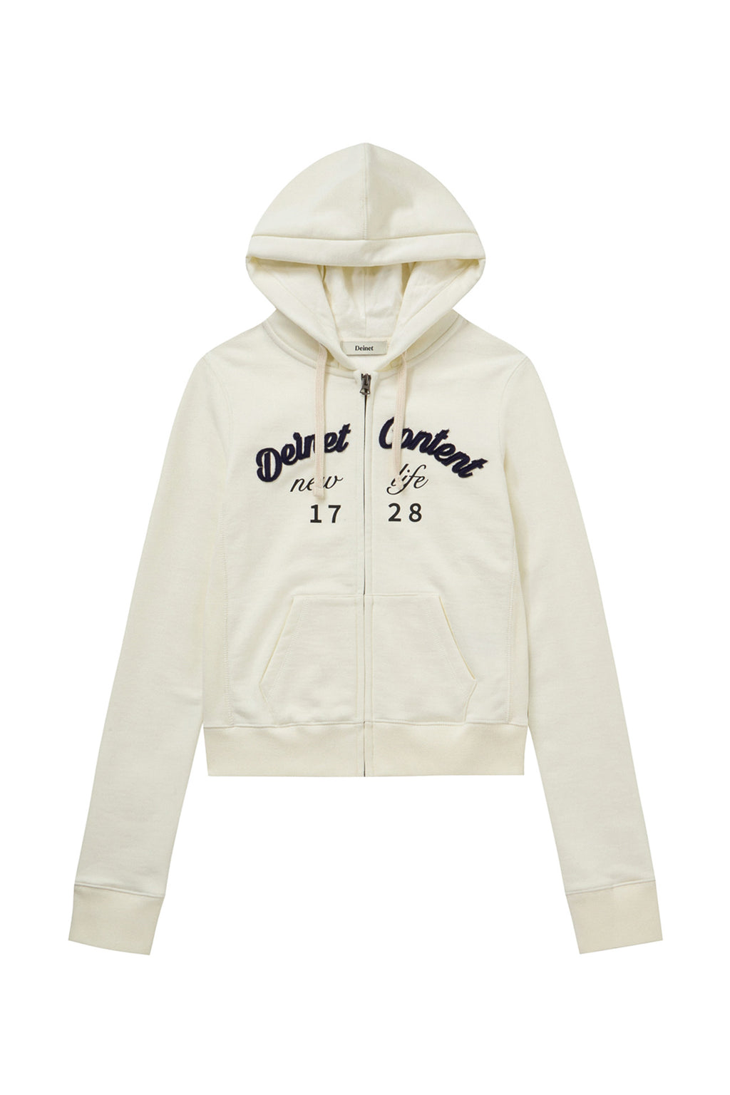 Deinet - Content Slim Hood Zip - Up (Ivory) product image 1 | TRAB K-Fashion Australia